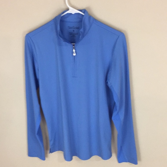 SanSoleil Women’s Sunglow UV 50 Quarter Zip Long Sleeve Top Size Medium - Picture 5 of 16